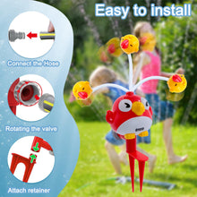 Carica l'immagine nel visualizzatore di Gallery, Uccello giochi d'acqua per bambini all'aperto, giocattolo irrigatore d'acqua all'aperto carino a forma di uccello, giocattoli sprinkler per giardino prato piscina attività all'aperto, giochi d'acqua