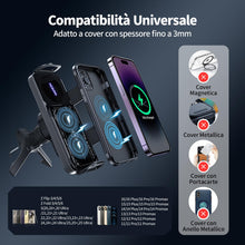 Carica l'immagine nel visualizzatore di Gallery, MANKIW Supporto Smartphone Auto per Galaxy Z Fold 6 5 4 3, Magic V3 V2, Mate X6 X5 X4, Ricarica Rapida 15W a Doppia Bobi