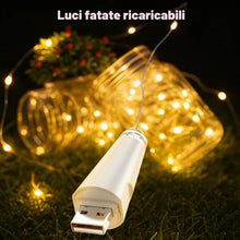 Carica l'immagine nel visualizzatore di Gallery, Luci Decorative LED USB Ricaricabili, 2m 20 LED Fairy String Lights, a Batteria per Barattoli, Matrimonio, Centrotavola 