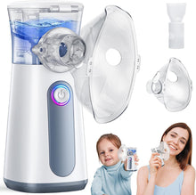 Carica l&#39;immagine nel visualizzatore di Gallery, Aerosol Portatile Silenzioso, AU YAT Macchina Aerosol Adulti, USB-C Ricaricabile Aerosol Portatile con 2 Maschere e Boccaglio, 2 Modalità Regolabili, Aerosol Ultrasuoni per Viaggi e Uso Domestico