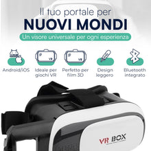 Carica l'immagine nel visualizzatore di Gallery, TEMPO DI SALDI Visore Realtà Virtuale 3D compatibile IOS e Android, Visore VR Smartphone da 4.7 a 6 pollici, Occhiali VR