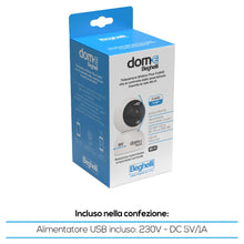 Carica l'immagine nel visualizzatore di Gallery, Beghelli Videocamera di Sorveglianza Dom-e Motion Plus Orientabile da App Full HD - Controllo Smartphone, Wi-Fi, Led Inf
