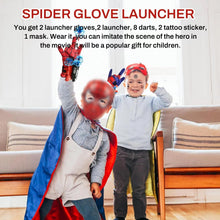 Carica l'immagine nel visualizzatore di Gallery, LIVESTN Set di 2 Spiderm Guanti per Bambino, Launcher Glove Guanti Launcher per Giochi con Spiderm Maschera e Spiderm Tatuaggi Spiderm Web Launcher Toy, Giocattolo Educativo per Bambini (D)