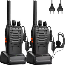 Carica l&#39;immagine nel visualizzatore di Gallery, Baofeng Walkie Talkie PMR Radio Ricetrasmettitore a Lungo Raggio Walkie Talkie Set Portatile Ricaricabile Con cuffie e luci LED adatte per Sport All&#39;aria Aperta,Escursionismo,Cantieri(2 Pezzi)