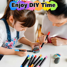 Carica l&#39;immagine nel visualizzatore di Gallery, Diboniur 24 Colori Pennarelli Doppia Punta, Pennarelli Acrilici Brush Pen, Punta Pennello e Punta Media Set Pennarelli Ad Acqua, per Colorazione, Calligrafia, Pittura, Legno, Vetro, Tessuti, Sassi