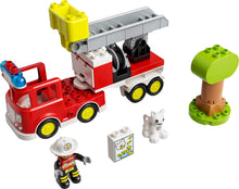 Carica l&#39;immagine nel visualizzatore di Gallery, LEGO DUPLO Town Autopompa, Camion Giocattolo dei Pompieri con Luci, Sirena e Scala Mobile, Figure di Vigile del Fuoco e Gatto, Giochi per Bambini e Bambine da 2 Anni, Idee Regalo di Compleanno 10969