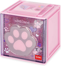 Carica l'immagine nel visualizzatore di Gallery, Legami - Box Componibile da Scrivania Cutie Cubes, Tema Kitty, Organiser da Scrivania, Portaoggetti, Foglio di Adesivi incluso, Impilabile, Multifunzionale, in ABS, 90 x 90 x 100 cm