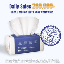 Carica l'immagine nel visualizzatore di Gallery, Ourmed Life Face Clean Towels, 100 Count Disposable Biodegradable Face Wash Cloth for Sensitive Skin, Lint- Free Facial 