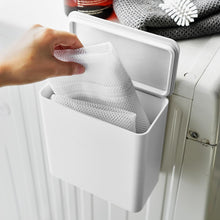 Carica l'immagine nel visualizzatore di Gallery, YAMAZAKI 4266 Scatola Magnetica per Accessori Lavanderia Bianco Resina ABS Magnete/Silicone Minimalista 17 x 9,5 x 17 cm (L x P x A)