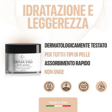 Carica l'immagine nel visualizzatore di Gallery, Crema Viso Antirughe 100ml, Acido Ialuronico, Coenzima Q10 e Vitamina C