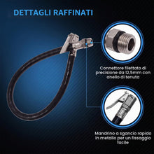 Carica l'immagine nel visualizzatore di Gallery, 2 Pezzi Tubo Gonfiaggio Pneumatici 12.5mm, Prolunga Tubo Manometro Pressione Gomme per Pistola Gonfiaggio Pneumatici e G
