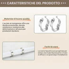 Carica l'immagine nel visualizzatore di Gallery, QUARKZMAN Supporto per Clip U T8 per Tubi Fluorescenti, Clip per Strisce Morsetti per Tubi in Acciaio con Viti per Lampa