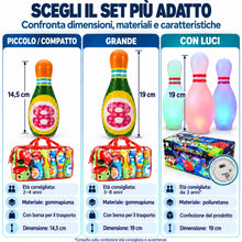 Carica l'immagine nel visualizzatore di Gallery, MandA® Birilli Bowling Bambini - Set di Bowling per Bambini - Regalo Borsa Trasporto - Giochi per Bambini di 2-5 Anni - 