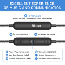 Carica l&#39;immagine nel visualizzatore di Gallery, Blukar Cuffie Auricolari In-Ear, Cuffie con Filo Stereo con Microfono e Controllo Volume-Alta Definizione, Bassi Potenti, Isolamento del Rumore,Jack 3,5 mm, Compatibile con Smartphone Android