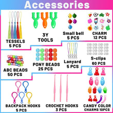 Carica l&#39;immagine nel visualizzatore di Gallery, Nestling Kit Elastici per Braccialetti, 2500+ DIY Loom Nastri, 32 Colori Per Creare Gioielli, Perline, Regalo Giocattolo