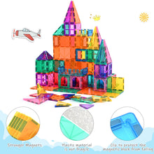 Carica l'immagine nel visualizzatore di Gallery, Katiago Costruzioni Magnetici per Bambini 100 pezzi 3D Costruzioni Magnetiche Blocchi Magneti Bambini Stem Creatività Giocattoli Educativi Regali per Oltre 3 anni (100 psc)