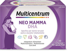 Carica l'immagine nel visualizzatore di Gallery, Multicentrum Neo Mamma DHA, 30 Compresse + 30 Capsule molli