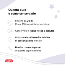 Carica l'immagine nel visualizzatore di Gallery, Buona Circadiem Melatonina Bambini Gocce 20 ml, Melatonina Pura al 99%, Contribuisce alla Riduzione del Tempo Richiesto 