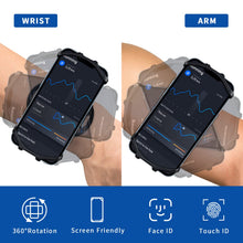 Carica l'immagine nel visualizzatore di Gallery, Porta Cellulare Braccio, 360° Rotazione Fascia Porta Cellulare Running per Jogging Trekking Palestra, Fascia da Braccio 