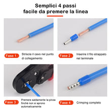 Carica l'immagine nel visualizzatore di Gallery, 290Pezzi 2.5mm²Blu Crimpatura Capicorda,Terminali Elettrici