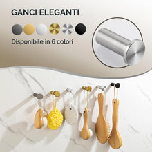 Carica l'immagine nel visualizzatore di Gallery, SAYAYO Ganci Accappatoio Bagno in Acciaio Inox Gancio Appendiabiti Argento