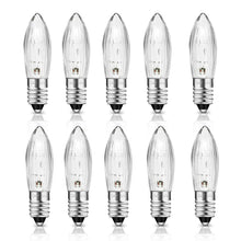 Carica l'immagine nel visualizzatore di Gallery, SCNNC Lampadine Candela E10 34V 3W, Lampadine di Ricambio Candela Arco Bianco Caldo 2700K, Lampadina Candela Conica Scan