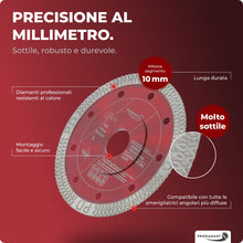 Carica l'immagine nel visualizzatore di Gallery, PRODIAMANT® Disco diamantato per piastrelle [115MMx22,23MM] – Disco da taglio per piastrelle, gres porcellanato, marmo e