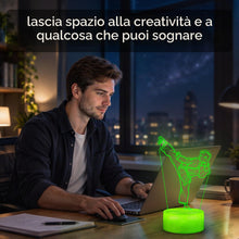 Carica l'immagine nel visualizzatore di Gallery, Luce notturna per karate, regali per karate, lampada a illusione 3D di Taekwondo con 16 colori cangianti, telecomando e 