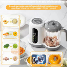 Carica l'immagine nel visualizzatore di Gallery, Cuocipappa Mixer Multifunzione, Cuocipappa per Bambini, Cuocipappas per Bambini, Cuocivapore, Frullatore e Sterilizzatore in un Unico Apparecchio,Sterilizzatore in un Unico Apparecchio, 400 ml