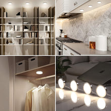Carica l'immagine nel visualizzatore di Gallery, Lightess 6 Pezzi Luci per Armadio, 4500K Luci Sottopensile Cucina Interna Illuminazione, Bianco Neutro Ultrasottile Lamp
