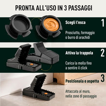 Carica l'immagine nel visualizzatore di Gallery, Mice&amp;Co 6 Trappola per Topi a Scatto | Riutilizzabili Senza Veleno Roditori