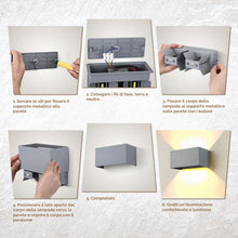 Carica l'immagine nel visualizzatore di Gallery, ENCOFT 24W LED Lampada da parete Esterno Interno, Lampadina Sostituibile G9