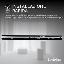 Carica l'immagine nel visualizzatore di Gallery, Ledvion Faretto LED Soffitto Nero 4 luci Rettangolare GU10 senza lampadina