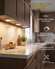 Carica l'immagine nel visualizzatore di Gallery, Cefrank Kit 6 Faretti LED Sottopensile con Cavo, 12W, 6000K