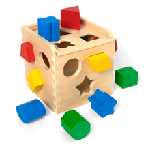 Carica l'immagine nel visualizzatore di Gallery, Melissa &amp; Doug Cubo Incastri - Forme Geometriche in Legno, Giochi Educativi, Montessori, Regali per bambino e Bambina, +