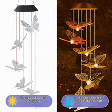 Carica l'immagine nel visualizzatore di Gallery, ZVO Campanello solare a forma di farfalla per giardino, da appendere all'esterno, decorazione da balcone, per mamma, non