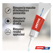 Carica l'immagine nel visualizzatore di Gallery, Loctite Scollatutto, Rimuovi colla in tubetto per tutte le superfici, Rimuove qualsiasi colla cianoacrilica, colla gel, colla trasparente, Rimuovi etichette e residui adesivi, 1x5g