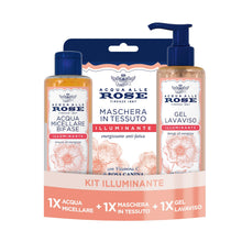 Carica l'immagine nel visualizzatore di Gallery, Acqua alle Rose, Acqua Micellare + Gel lavaviso + Maschera Illuminante