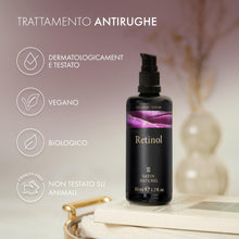Carica l'immagine nel visualizzatore di Gallery, Satin Naturel Siero al Retinolo 50 ml – Siero Viso Anti-Age &amp; Antirughe – Con Retinolo, Acido Ialuronico, Niacinamide &amp; Aloe Vera Bio – Vegano &amp; Cosmetica Naturale – Per una Pelle Uniforme e Luminosa