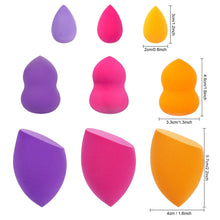 Carica l'immagine nel visualizzatore di Gallery, Spugnette Make Up, 9 Pezzi Spugnetta Fondotinta per Applicare Blush Correttore, Ombretto, Cipria, Crema Cosmetica Blender Spugne di Trucco