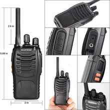Carica l&#39;immagine nel visualizzatore di Gallery, Baofeng Walkie Talkie PMR Radio Ricetrasmettitore a Lungo Raggio Walkie Talkie Set Portatile Ricaricabile Con cuffie e luci LED adatte per Sport All&#39;aria Aperta,Escursionismo,Cantieri(2 Pezzi)