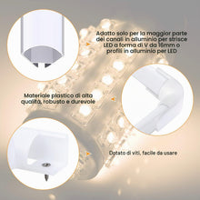 Carica l'immagine nel visualizzatore di Gallery, Connettori a Nastro a LED, 12 Pz Profilo per LED in Alluminio per Strisce in Alluminio a Forma di V, Connettore della Fa