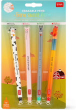 Carica l'immagine nel visualizzatore di Gallery, Legami - Set di 4 Penne Gel Cancellabili - Farm Sweet Farm