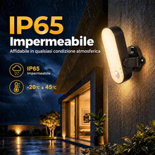 Carica l'immagine nel visualizzatore di Gallery, Applique da Esterno con Sensore di Movimento, Lampada LED da Esterno da 12000 mAh, 3 Temperature di Colore, Impermeabile
