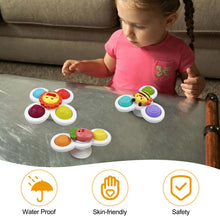 Carica l'immagine nel visualizzatore di Gallery, Fousenuk 3 Pezzi Spinner Bambini, Gioco Giochi Seggiolone Ventosa, Ventosa Spinner Giocattoli, Giocattolo per Ventosa, Ventose Girevoli Giocattoli per Bambini,Giocattoli Sensoriali per Bambini