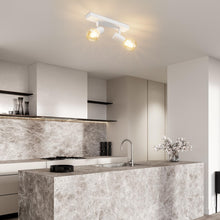 Carica l'immagine nel visualizzatore di Gallery, Klighten Faretti da Soffitto Orientabili Bianco con 2 Attacco E27, Vintage Industriale Plafoniera 2 Luci Interno, lampad