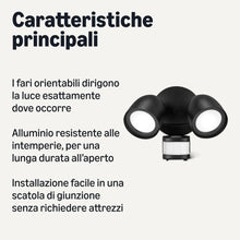 Carica l'immagine nel visualizzatore di Gallery, Amazon Basics Lampada da Esterno con Sensore di Movimento, Colore Nero, Confezione da 1 [Classe Energetica D]