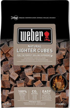 Carica l'immagine nel visualizzatore di Gallery, Weber Cubetti accendifuoco naturali/accessorio BBQ, accenditori naturali per carbone e bricchetti, accensione rapida, in