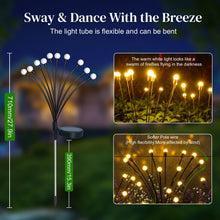 Carica l'immagine nel visualizzatore di Gallery, 4 Pezzi Luci Solari Giardino Esterno, 10 LED Lucciole Luci Solari da Giardino, IP65 Impermeabile, Lampade Solare Lucciol