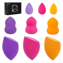 Carica l'immagine nel visualizzatore di Gallery, Spugnette Make Up, 9 Pezzi Spugnetta Fondotinta per Applicare Blush Correttore, Ombretto, Cipria, Crema Cosmetica Blender Spugne di Trucco